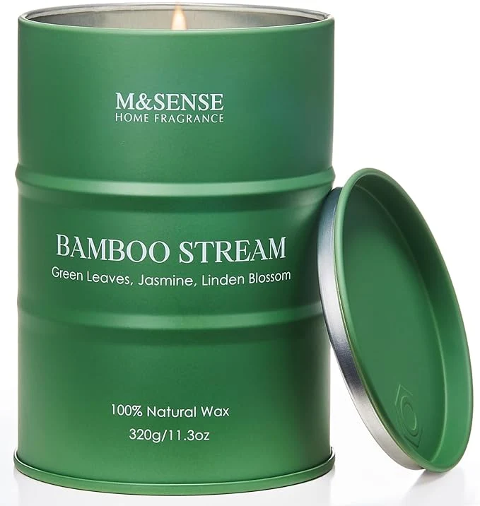 Sophisticated M SENSE Bamboo Scented Candles Natural Non Toxic Aromatherapy Candle Advanced