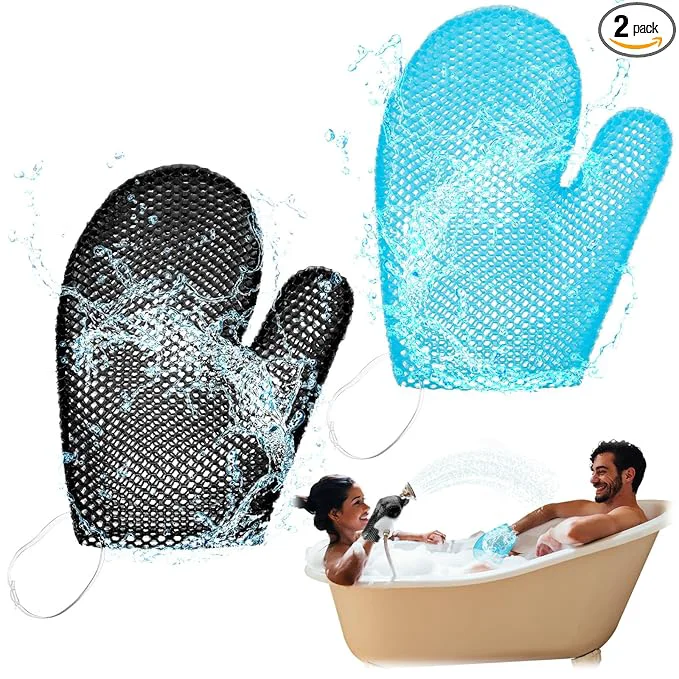 Advanced Karenhi 2 Pcs Honeycomb Exfoliating Glove Bath Mitt Body Spa Scrubber Practical