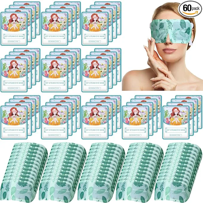 Superior 60 Pcs Disposable Steam Eye Mask Bulk Reusable