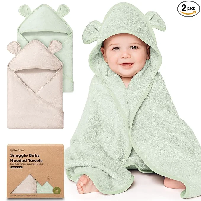 Secure KeaBabies 2-Pack Hooded Baby Towels Outstanding