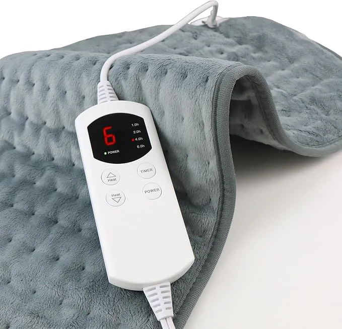 Long-Lasting Heating Pad for Back Pain Relief Period Cramp 6 Heat Settings 4 Timer Auto Recyclable