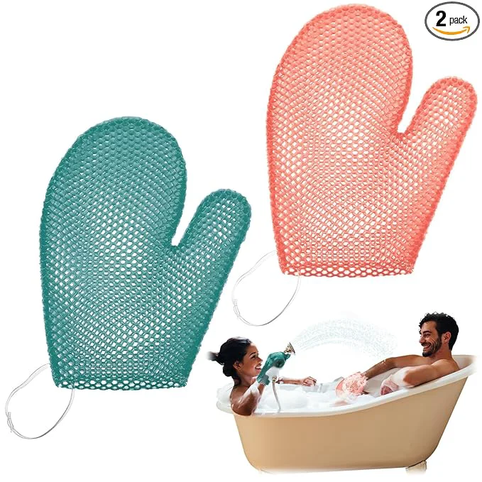 Trusted Karenhi 2 Pcs Honeycomb Exfoliating Glove Bath Mitt Body Spa Scrubber Professional