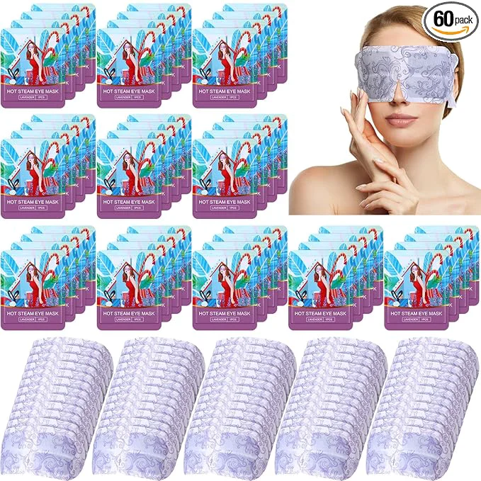 Expertly Made 60 Pcs Disposable Steam Eye Mask Bulk Certified