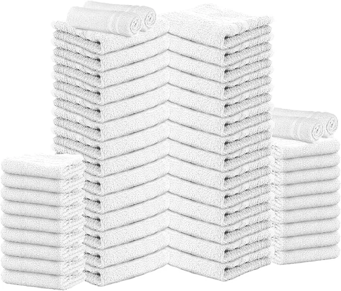 Solid Cotton Salon Towels Set of 50 400 GSM Bulk Hand Towel Cotton Salon High-Quality