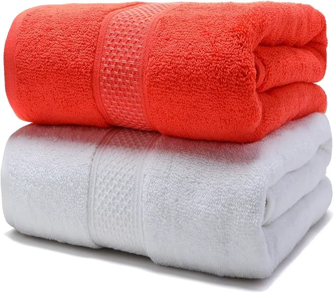 Soft Cotton Bath Towels Set 2-Piece Set Super Absorbent Quick Drying Suitable Green