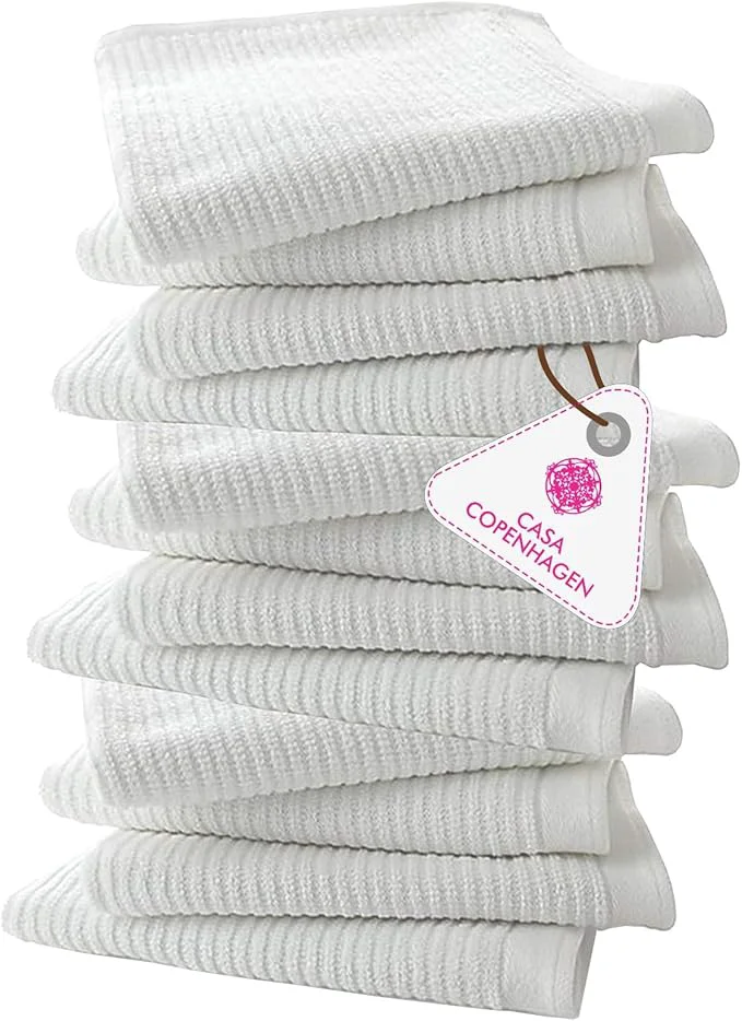 Carefully Designed CASA COPENHAGEN Ribbed Bar Mop Towels Reusable