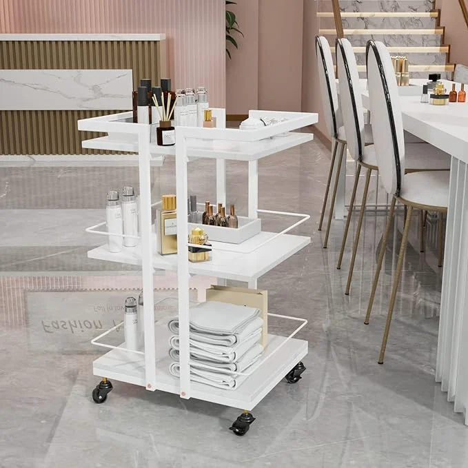 Safe Esthetician Cart with Wheels Salon Rolling Trolley Mobile Storage Organizer Excellent