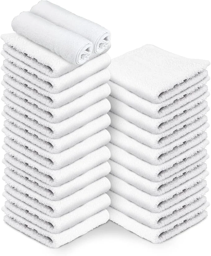 Next-Generation 24 Pack White Hand Towels Cotton Spa Towel – 16x27 inches Highly Casual