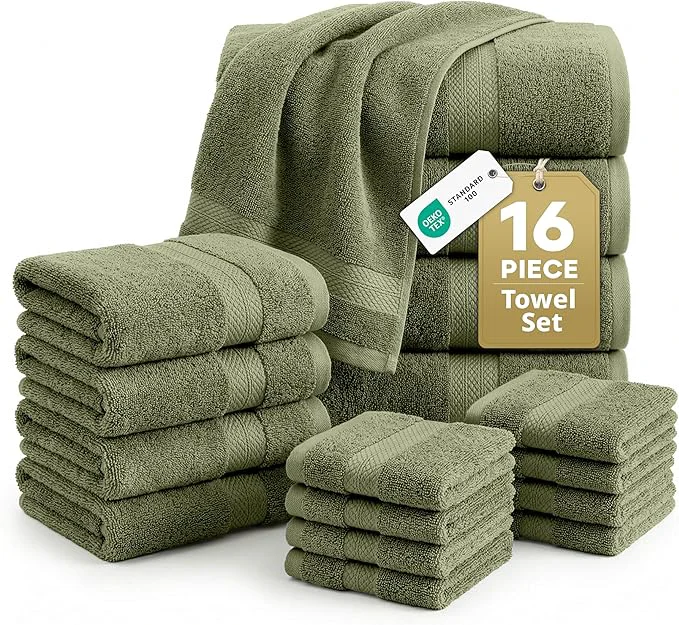 Prestigious LANE LINEN Luxury Cotton Bath Towel Pack of 16 Practical