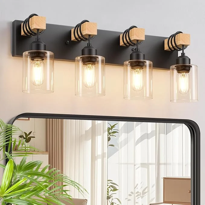 Unique Licperron 4-Lights Farmhouse Vanity Lights Outstanding