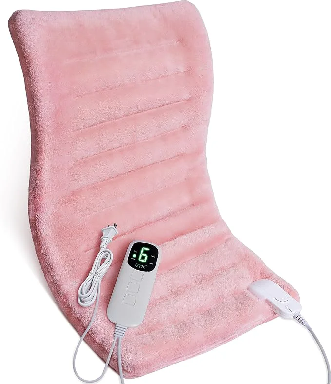 Smooth UTK Pink Heating Pad for Back Pain Relief Soft Flannel Machine Washable Fabric Green