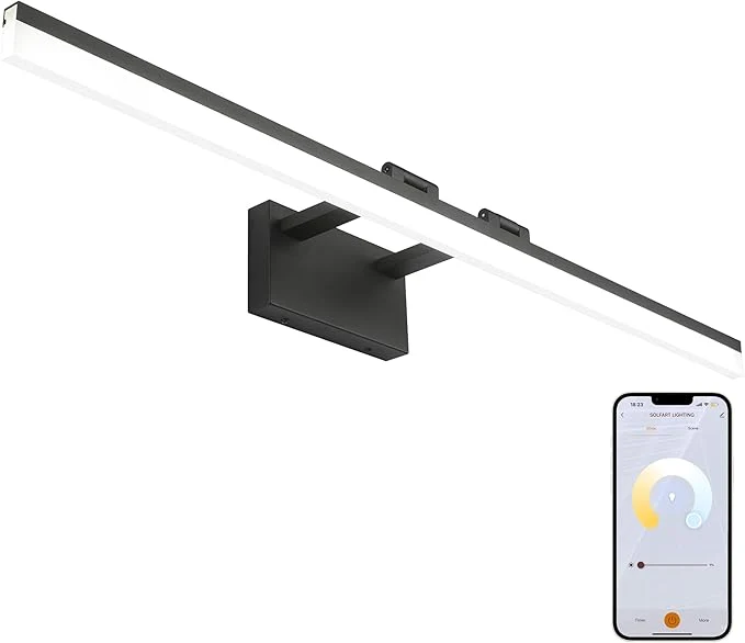 Luxury SOLFART Adjustable Color Temperature Dimmable Bathroom Light Fixtures Vanity Reusable