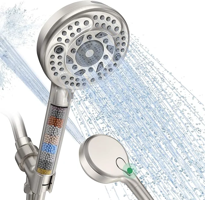 Proven Filtered Shower Head with Handheld 9-Spray Mode High Pressure Detachable Practical