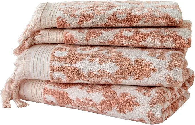 Refined SKL Home Mirage Fringe 2 Bath 2 Hand Towel Set Artisan