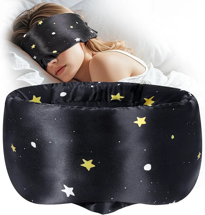 Professional MUSICOZY Silk Sleep Mask for Women Men Ultra-Soft Mulberry Silk Eye Mask Clean