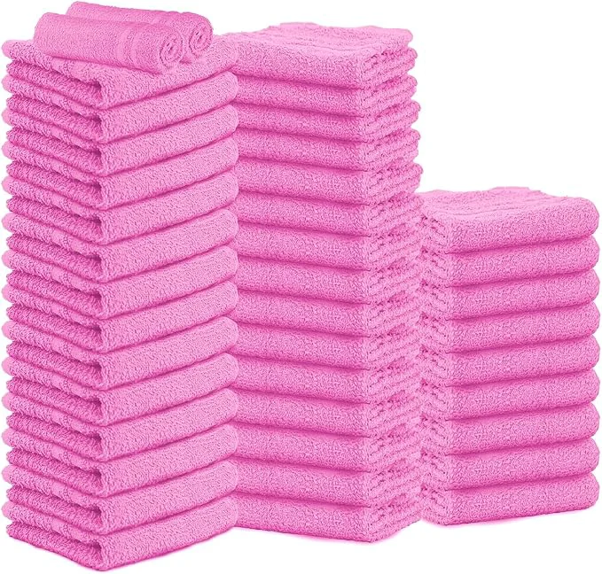 Carefully Designed Hand Towels Pink Economy Towels Salon Towels Green
