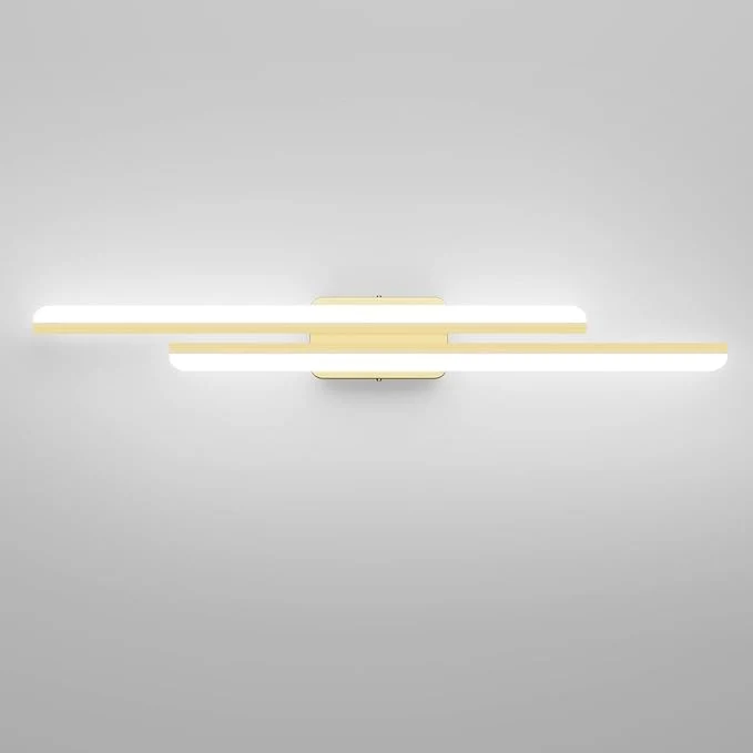 Next-Generation Ralbay 40 Modern LED Gold Vanity Lights 40W Frosted Aluminum Gold Bathroom Responsible