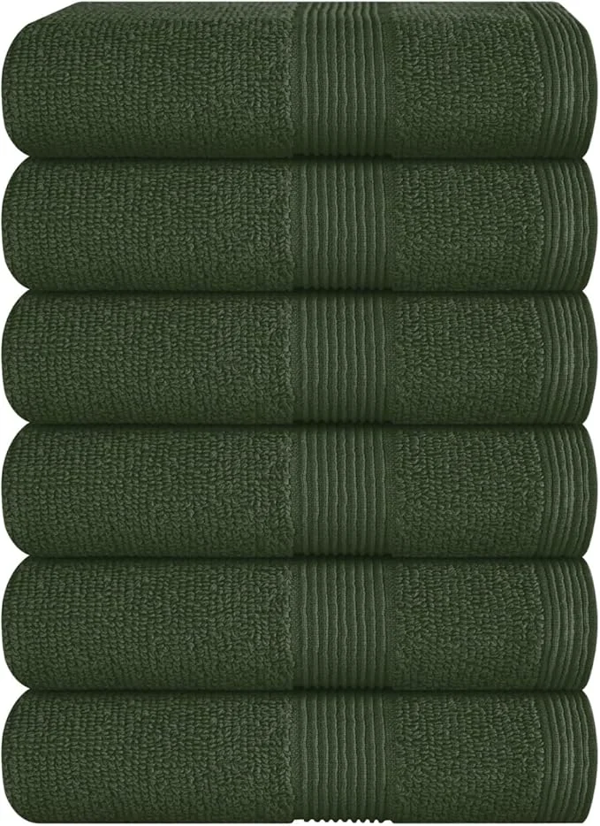 Exclusive Belizzi Home Ultra Soft 6-Piece Hand Towel Set 16x28- Ringspun Cotton User-Friendly