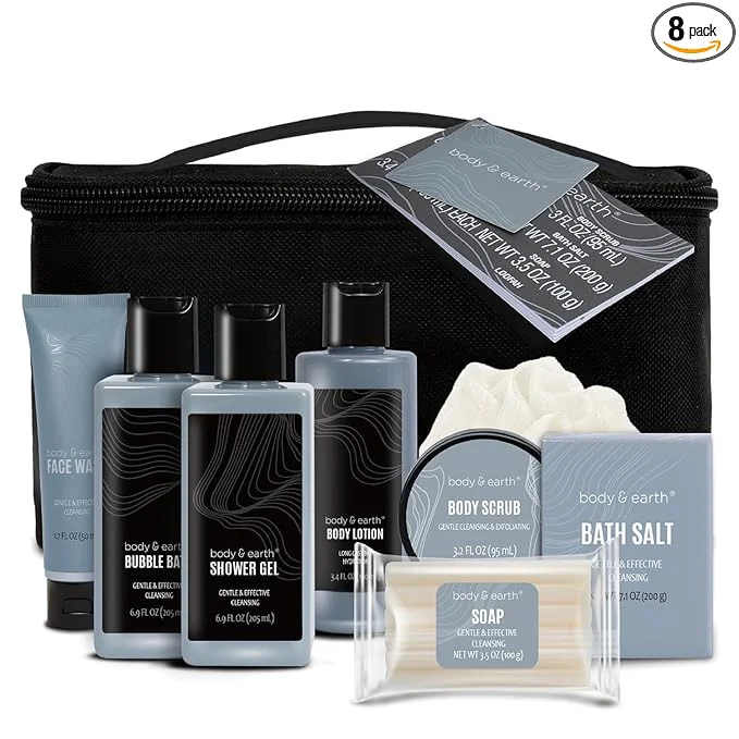 Professional Gift Baskets for Men Bath Set Body Earth Leathers Mens Body Wash Set Pure