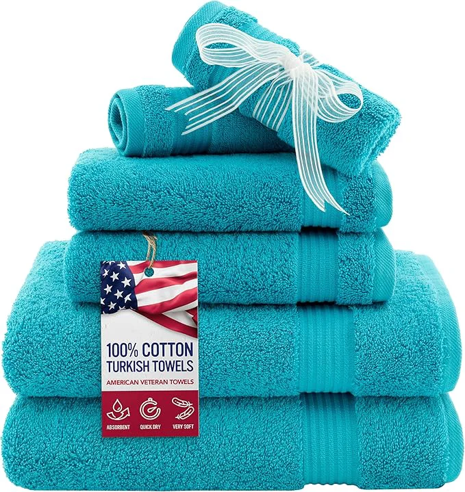Unique American Veteran Towel 6 Piece Towel Set Genuine