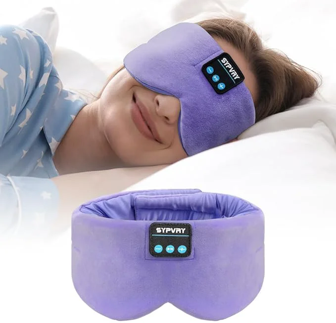 Flexible Sleep Mask Bluetooth 5.4 Headphones Soft Wireless Headband Eye Mask Blackout Responsible