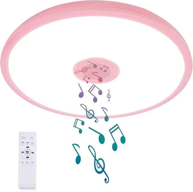 Official Pink Waterproof LED Ceiling Light Fixture Music Ceiling Lamp High-Grade