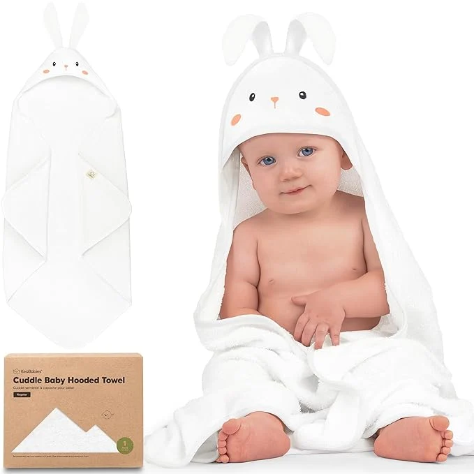 Fast KeaBabies Hooded Baby Towel for Newborn Soft
