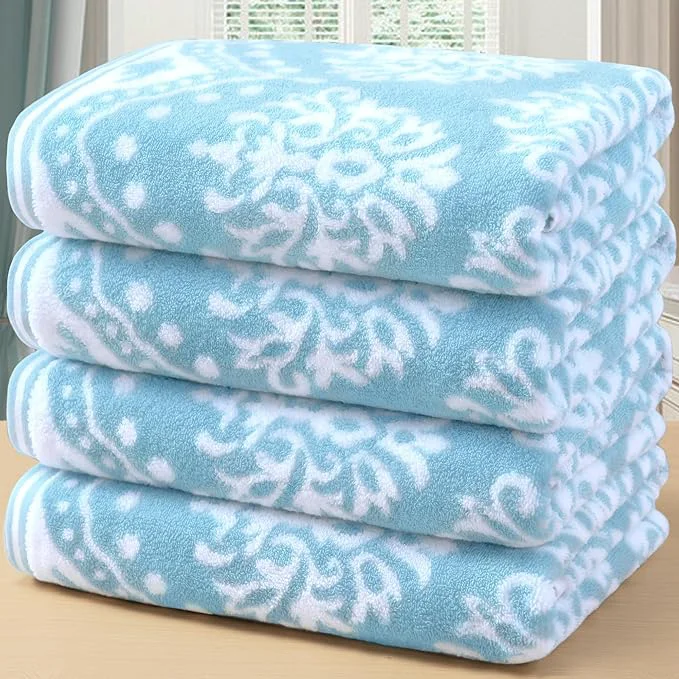 Sustainable Patterned Bath Towels Efficient