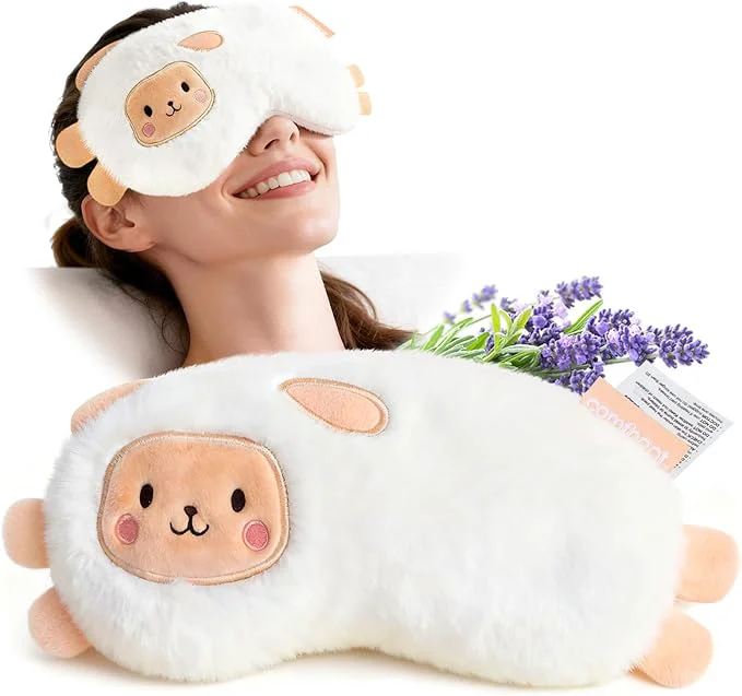 Healthy Lavender Weighted Eye Pillow for Yoga Microwavable Moist Heat Eye Compress Environmentally Friendly