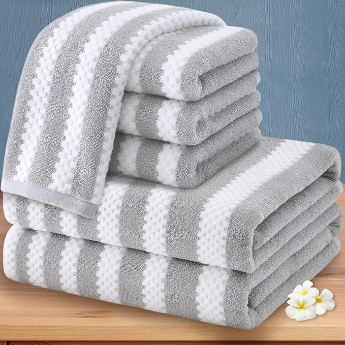 Reliable Gray and White Towels 4 Hand 16 x27 2 Bath 28 x52 Consistent