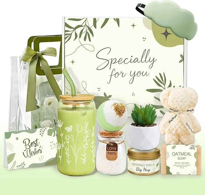 Organic Gift Baskets for Women Birthday Gifts for Women Get Well Relaxing Spa Care Breathable