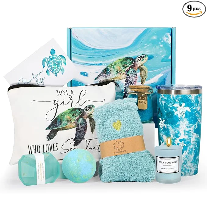 Eco-Friendly Mothers Day Gifts for Mom Sea Turtle Gifts for Women Turtle Gift Set for Practical