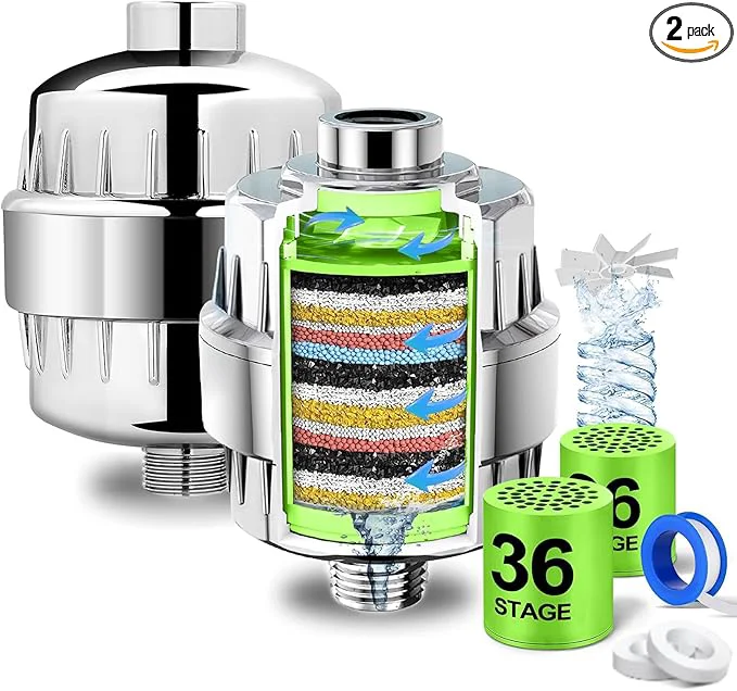 Quality 2 Pcs Shower Filter 36 Stage Shower Head Filter Lightweight