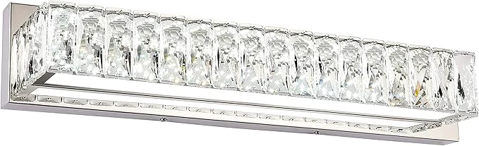 Selected ZUZITO Crystal Bathroom Light Fixtures Over Mirror 22.8in Modern LED Vanity