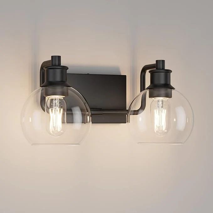 Natural Tipace 2 Lights Industrial Bathroom Vanity Light Fixtures Over Mirror Black Innovative