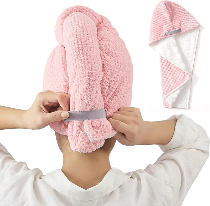 Detailed REDKISS Microfiber Hair Towel Wrap Breathable