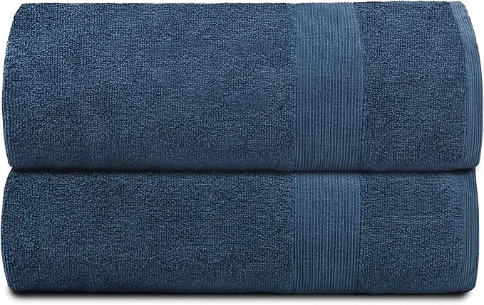 Enhanced Belizzi Home Premium Cotton Oversized 2 Pack Bath Sheet 35x70- Pure Cotton Dependable