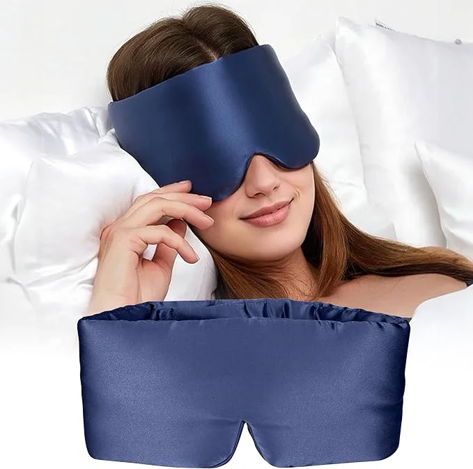 Optimized Silk Sleep Mask for Women and Men Side Sleeper 22 Momme Pure Mulberry Silk Functional