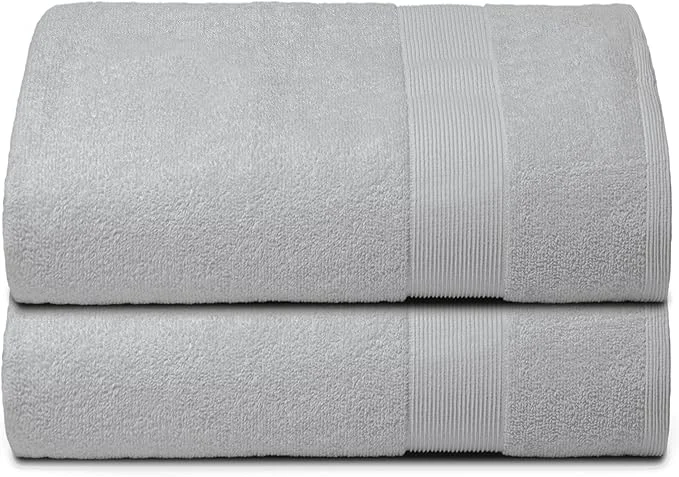 Refined Belizzi Home Premium Cotton Oversized 2 Pack Bath Sheet 35x70- Pure Cotton Quality