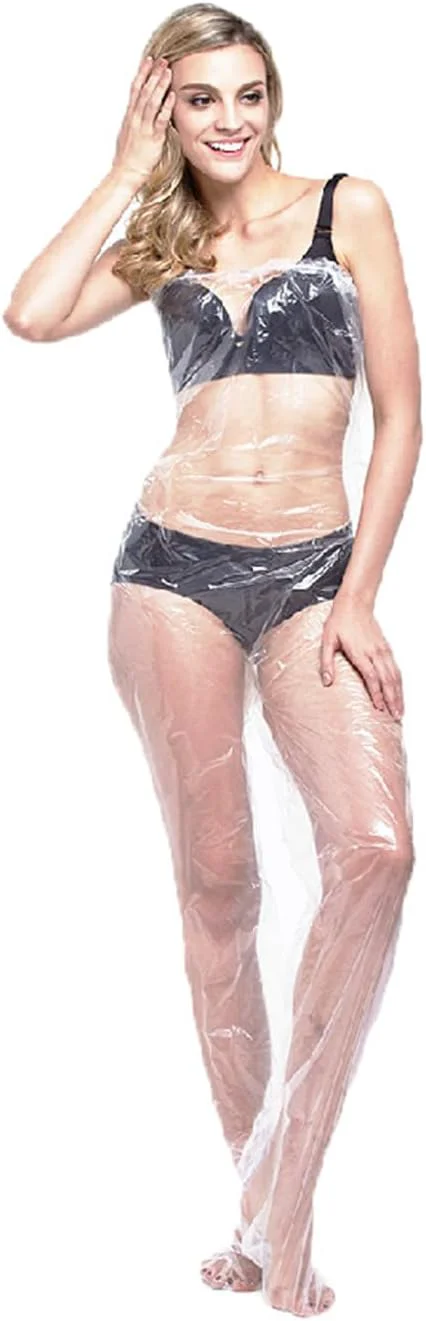 Professional ZMDREAM Disposable Plastic Body Wraps Unisex PE Sauna Bath Suit High-Grade