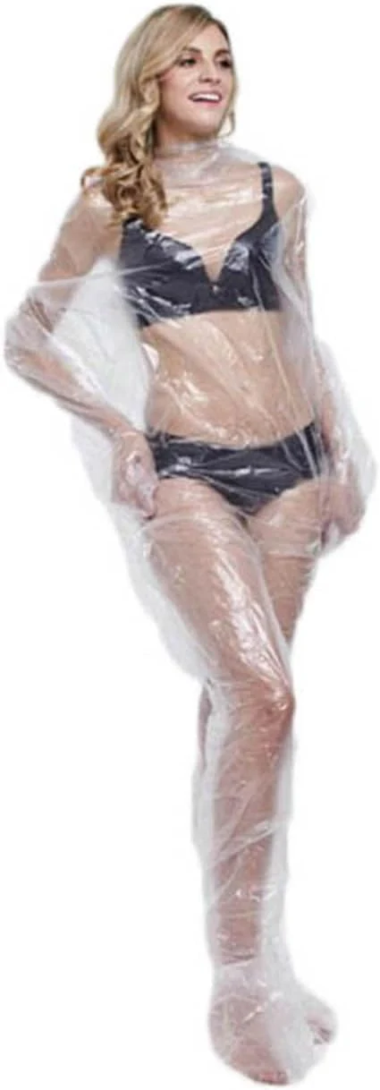 Natural ZMDREAM Disposable Plastic Body Wraps Unisex PE Sauna Bath Suit Selected