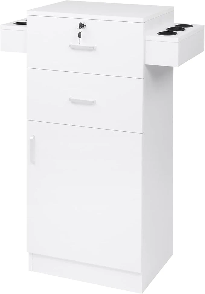 Artisan Modern Styling Station for Hair Stylist Wooden Hair Salon Station Storage Unique