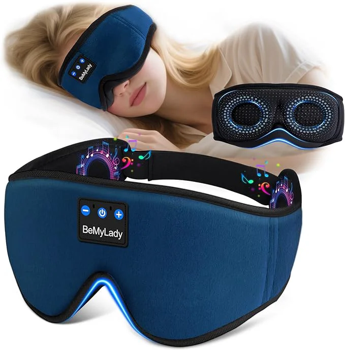 Secure Sleep mask Headphones Blackout 3D Zero Eye Pressure Bluetooth Sleep mask Dependable