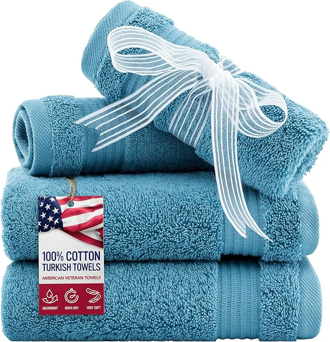 Fine Crafted American Veteran Towel Cotton Turkish Washcloths Functional