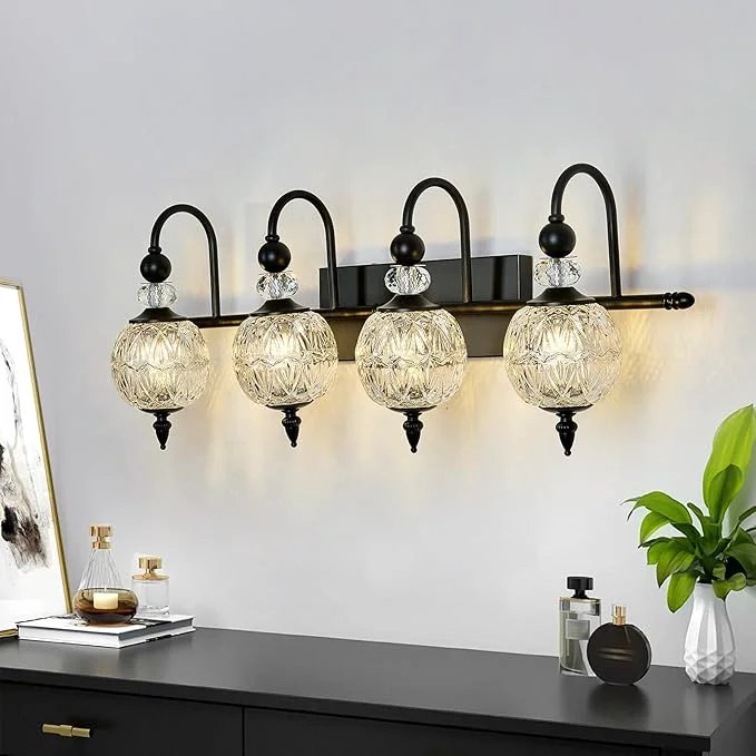 Quality Piepooye Vintage Bathroom Light Fixtures Black Vanity Light High-Quality