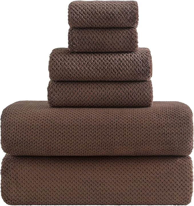 Superior YTYC 29x59 Inch Extra Large Bath Towels Set of 6 Quick Dry Super Soft Healthy