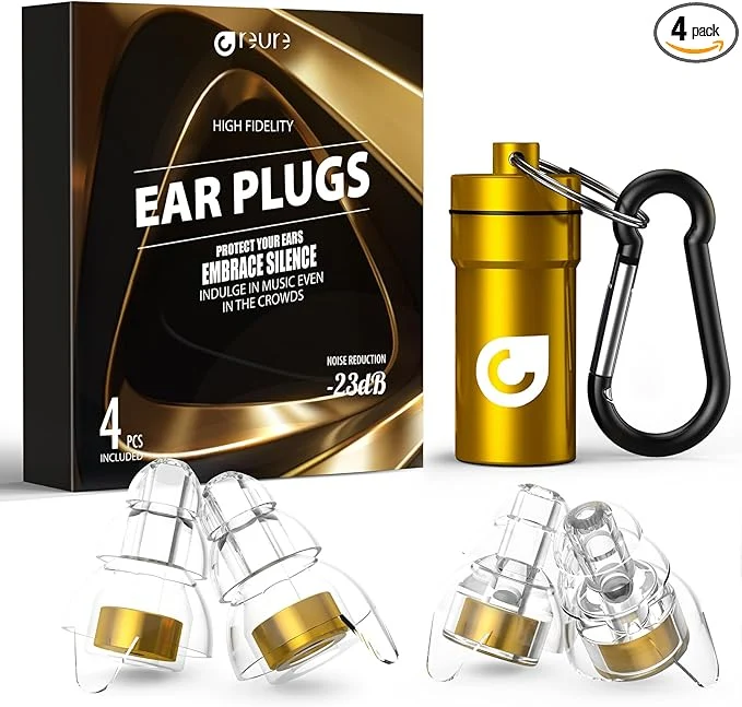Durable Reure High Fidelity Concert Ear Plugs Noise Cancelling Silicone Ear Plugs 2 Certified