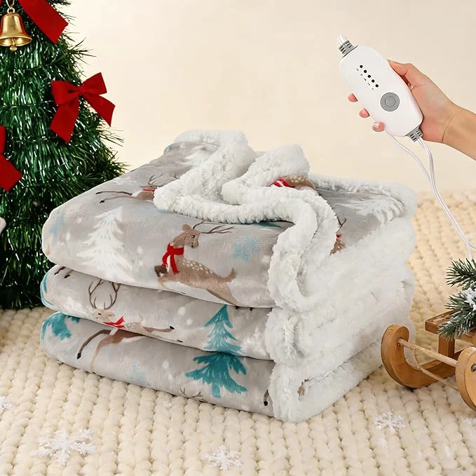 Efficient Electric Heated Blanket Throw Size 50 x 60 High-Performance