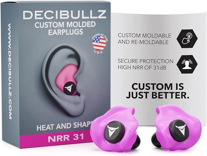 Minimalist Decibullz - Custom Molded Earplugs 31dB Highest NRR Comfortable Hearing Natural