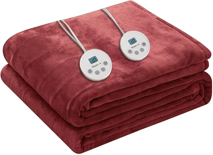 Optimized Wapaneus Heated Blanket Electric Queen Size 84 x90 -Dual Control Versatile